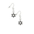thumbnail image 3 of Delight Jewelry Silvertone Star of David with Beaded Border Silver tone Infinity French Earrings, 3 of 4