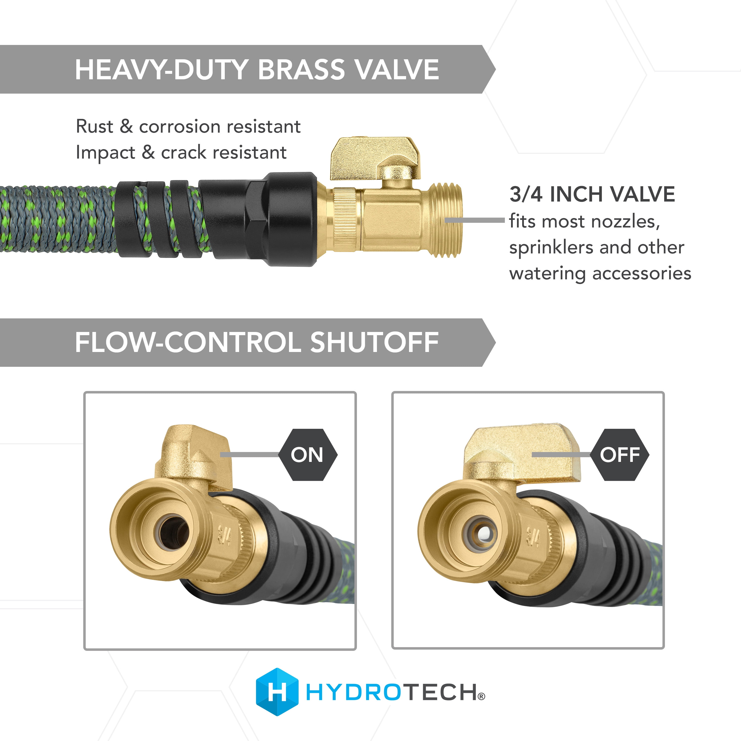 HydroTech Burst Proof Expandable Garden Hose - Water Hose 5/8 in Dia. x 50 ft.