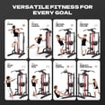 thumbnail image 4 of LNOW Home Gym Station, 450LBS Multi Home Gym Equipment for All Body Training,Power Tower Pull Up Dip Station, LAT Pulldown, Row Station and Cable Machine, 4 of 11
