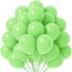thumbnail image 1 of Namzi Globos de la serie Macaron Color de 25 cm, 60 unidades, de látex, aptos para helio, ideales para cumpleaños, graduaciones, baby showers, béisbol, bodas y otras fiestas. Color verde claro., 1 of 4