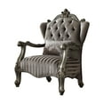 thumbnail image 3 of ACME Versailles Chair with 1 Pillow in Velvet & Antique Platinum, 3 of 3