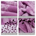 thumbnail image 4 of Lightweight Plush Fleece Super Soft Warm Cozy Throw Sofa Bed Couch Blanket (Queen Size 79 x 83"Purple Leaf), 4 of 4