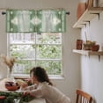 thumbnail image 6 of Boho Curtain Valances for Windows, Farmhouse Style Aztec Moroccan Sage Green Rod Pocket Valance Window Treatments Short Curtains for Kitchen Bathroom Living Room, 6 of 6