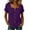 hgg295-Purple, variant on Women's Summer Solid Button Cotton Linen Short Sleeve U Neck Top Soft Breathable Lightweight Non Iron Blouse