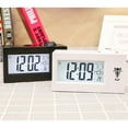 thumbnail image 4 of Shisuyan Réveil à Affichage LED Horloge de Projection Numérique Horloge de Table Moderne avec Fonction Snooze 12/24 Heures pour Chambres à Piles (Noir), 4 of 8