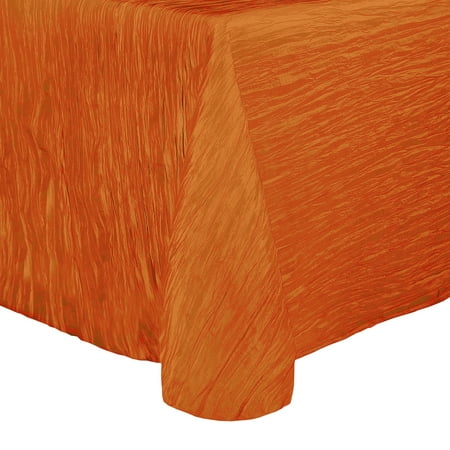 

Ultimate Textile Crinkle Taffeta - Delano 70 x 104-Inch Oval Tablecloth Fire Orange