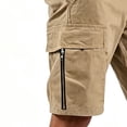 thumbnail image 6 of Thousandth Cargo Shorts for Men Summer Elastic Waist Drawstring Streetwear Shorts Zipper Pocket Casual Shorts Outdoor Hiking Shorts Fashionable Durable Shorts, 6 of 8