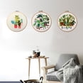 thumbnail image 4 of bedienty DIY Embroidery Kit with Hoop Plant Pattern Cross Stitch Set Handwork Needlework for Beginner Handmade Sewing Craft mixed color 6 1Set, 4 of 5