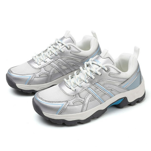 Zapatos de Senderismo para Mujer Likrtyny Al Aire Libre Gran Tamaño Azul 36