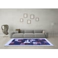 thumbnail image 3 of Ahgly Company Indoor Square Abstract Blue Contemporary Area Rugs, 6' Square, 3 of 4