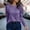 *Purple, variant on ClodeEU Womens Round Neck Puff Long Sleeve T Shirt,Casual Cropped Tee,Slim Fit Tops Khaki,Womens Plus XXL
