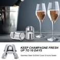 thumbnail image 6 of OWO Champagne Stopper with Stainless Steel, Champagne Saver Plug with Food Grade Silicone, Reusable Bottle Sealer Keeps Champagne Fresh, Best Champagne Accessories Gift (2packsliver), 6 of 7