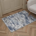 thumbnail image 4 of 2x7 Area Rugs for Hallway Runner, Machine Washable Non Slip Low Pile Indoor Rug, Lightweight Print Carpet for Laundry Room, Bedroom, Bathroom, Entryway, Abstract Strokes, Dusty Blue, 4 of 4