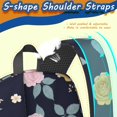 thumbnail image 5 of Pioneer Flower Floral Print Pattern 17" School Backpacks for Teens,Waterproof Oxford Fabric,S-Shape Padded Straps for School,Travel,Hiking,Camping, 5 of 6