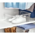 Mainstays Clear Glossy Plastic Extra Wide Shoe Box with Lid , Adult