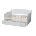 thumbnail image 6 of Baxton Studio Millie Cottage Farmhouse White Finished Wood Full Size Daybed with Twin Size Trundle, 6 of 7