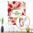 thumbnail image 3 of Designart "Pattern Of Red And White Polka Dots II" Geometric Mirror Wall Decor - Modern Red Polka Dots Mirror Wall Art For Entryway - 32" x 24" Inch, 3 of 5