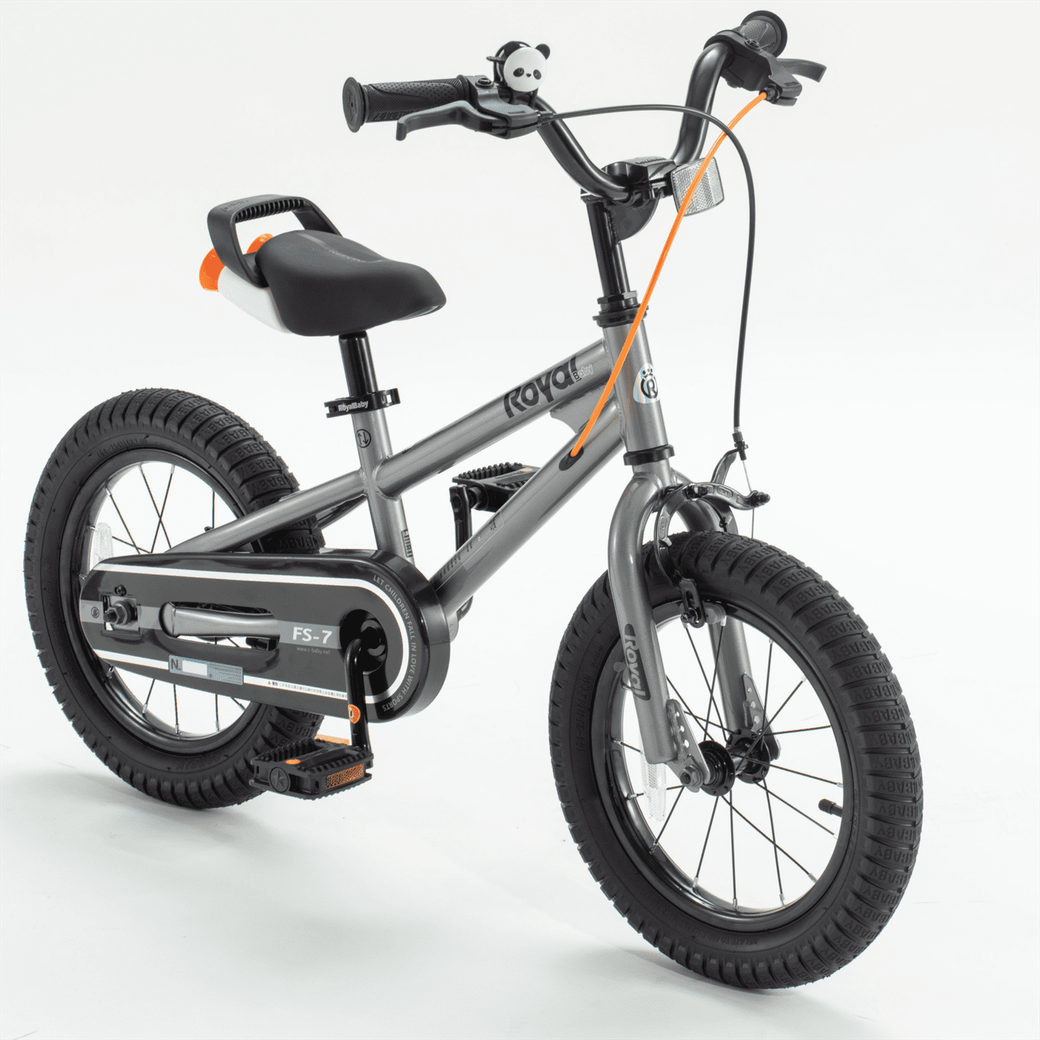 Royalbaby Freestyle 7 Kids Bike Toddlers 16 Inch Wheel Dual Handbrakes Bicycle Beginners Boys Girls Ages 3-5 Years, Kickstand and Water Bottle Included, Gray