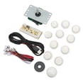 thumbnail image 3 of Controlador USB DIY para computadora, joysticks de bola ovalada con chip de control para juegos arcade, color blanco, 3 of 14