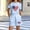 Light Blue, variant on Girls 4th of July Outfit Patriotic Summer 2 Piece Set USA Flag Heart Print Short Sleeve T-Shirt and Shorts - Pink,Size 7-8 T