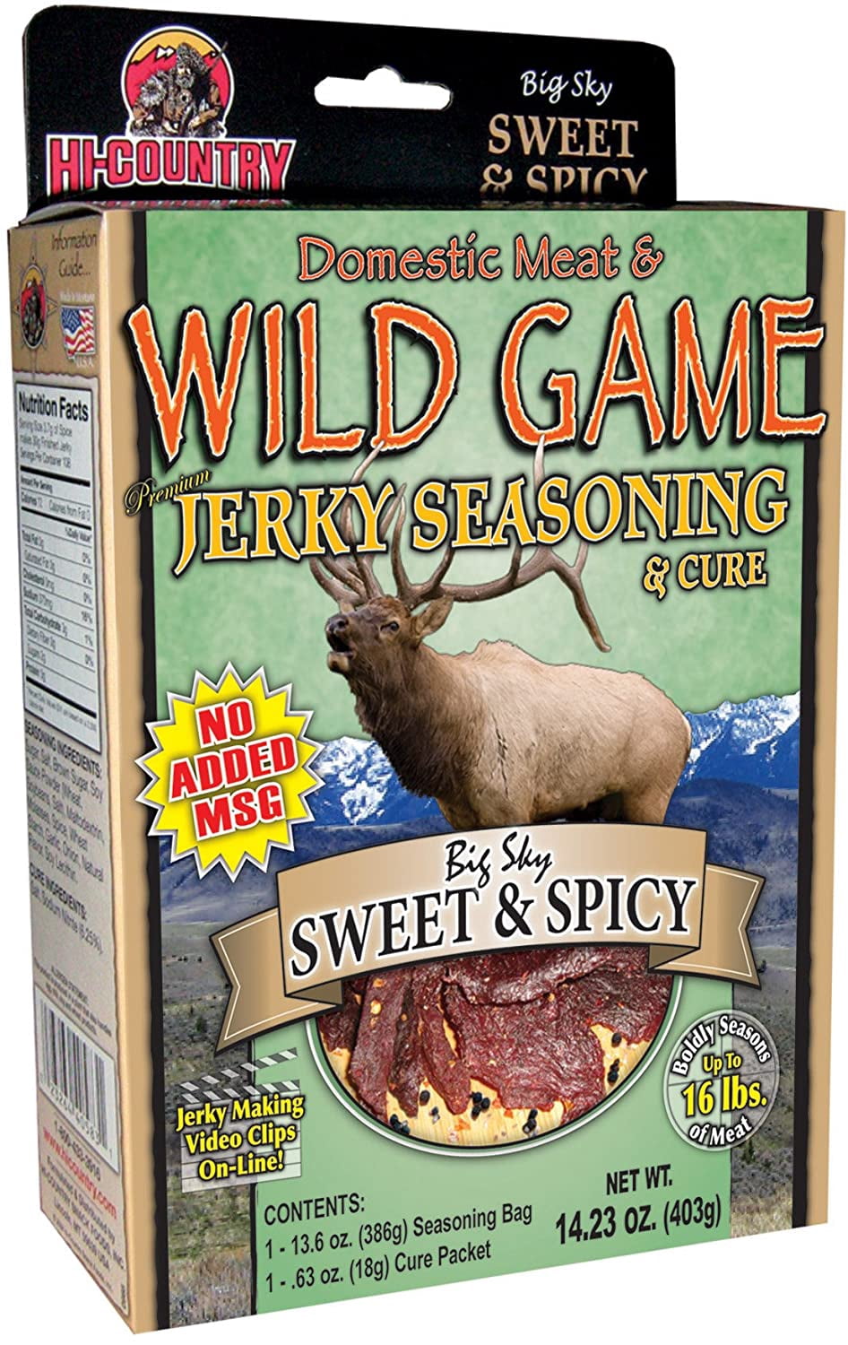 HiCountry Snack Foods Domestic Meat and Wild Game 14.23 oz. Sweet