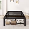 thumbnail image 3 of Merrland 12 Inch Twin Size Metal Platform Bed Frame, Heavy-Duty, Under-Bed Storage Space, Easy Assembly, Headboard Compatible, Black, 3 of 9