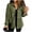Army Green, variant on uublik Jean Jackets for Women Dark Blue Casual Long Sleeve Button Down Classic Jacket Fall Coat
