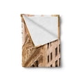 thumbnail image 2 of United States Soft Flannel Fleece Blanket, Famous Wall Street Building New York Stock Exchange with Flags Urban, Cozy Plush for Indoor and Outdoor Use, 50" x 60", Sand Brown Navy Red, by Ambesonne, 2 of 6