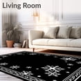 thumbnail image 2 of ODIKA 4'x6' Machine Washable Non-Slip Area Rug, Festive Winter Hook Canvas Artisan Workshop High Traffic Rug, Black, 644174, 2 of 7