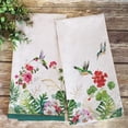 thumbnail image 2 of JOOCAR Kitchen Towels, Spring Green Plants Hummingbird Geranium Flowers 16x27.5 Inches Kitchen Towels for Kitchen Decor Housewarming Gift Towels Set of 2, 2 of 5