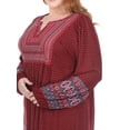 thumbnail image 4 of White Mark Women's Plus Size Amelia Embroidered Sweater Dress, 4 of 4