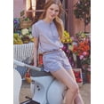 thumbnail image 2 of Celebrity Pink Women's and Women's Plus Button Front Puff Sleeve Top with Ties, Sizes XS-XXXL, 2 of 6