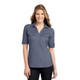 thumbnail image 1 of Port Authority® Ladies Oxford Pique Polo con dos bolsillos. L557 Vestido Azul Marino/ Autoridad Portuaria L557, 1 of 1