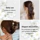 thumbnail image 4 of Pinzas para el cabello con flores, pinzas para el cabello de metal para mujer, pinzas para el cabello antideslizantes grandes, accesorios para el cabello con flores de lirio, para mujeres, cabello la, 4 of 5