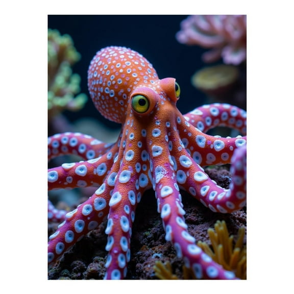 Diamond Art Kit for Adults, Octopus Vivid Coral Ocean Scene Diamond Painting for Adults Beginners, 5D DIY Diamond Art Painting Kits, Colorful Diamond Painting Craft for Home Decor 12x16