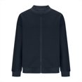 thumbnail image 7 of Women Lightweight Long Sleeve Zip Up Jacket Casual Loose Bomber Quilted Hoodie Outwear Coat Fall 2025 Full Sweatshirt, 7 of 7