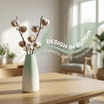 thumbnail image 4 of REGALWOVEN Modern White Ceramic Vase Slim Ribbed Bud Vase for Flowers, Minimalist Decorative Small Vase for Shelf, Vanity Aqua 2.4"L x 2.4"W x 5"H, 4 of 5