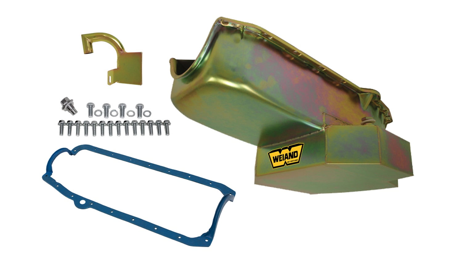 Weiand 5007WND Road Racing Oil Pan; For Use w/19581979 Small Block Chevy; Baffles And Trap