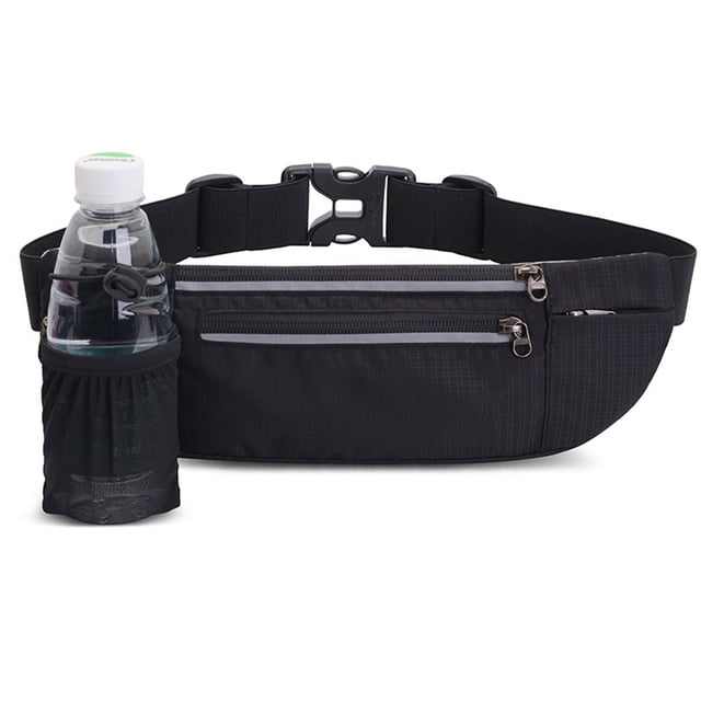 Apuakthei Fanny Pack con soporte para botella de agua, agua ligera para acampar al aire libre, fitness, senderismo
