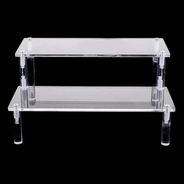 Langgg Acrylic Display Stand Riser for stand acrylic risers for Jewelry Models Toys Storage, Stand (Color : 2 Tiers Widh 20x15cm