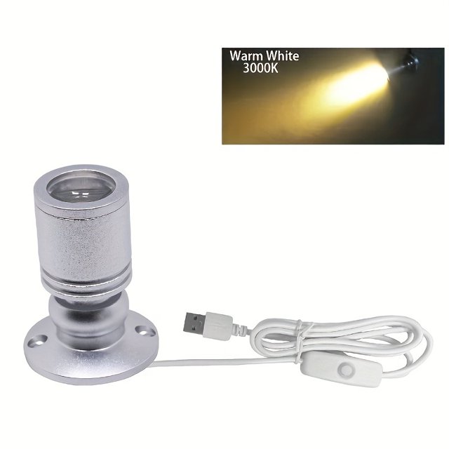 PENGX 5V Mini Spotlight Bright USB LED Spotlight Indoor Accent Lighting Spotlight For Display Cabinet Jewelry Cabinet Porch Handmade Model Hand Lamp Colored Lights