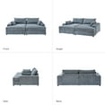 thumbnail image 6 of Contemporary 3-Seater Sofa with Deep Seating Oversized Couch for Living Room Apartment Blue, 6 of 8