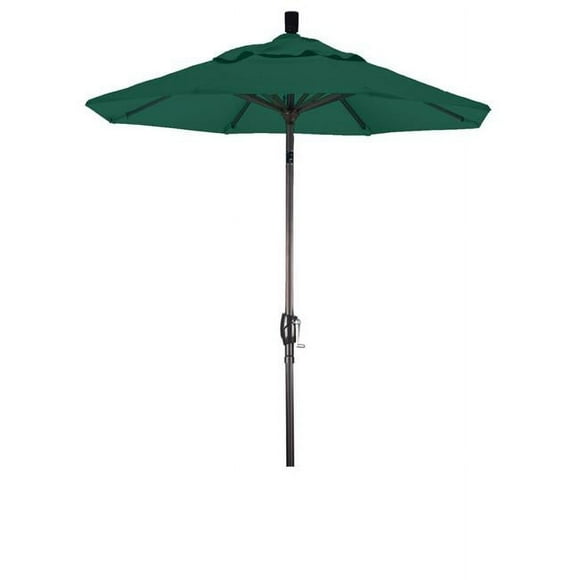 California Umbrella GSPT608117-5446 Parasol de Patio Pacific Trail Bronze, Vert Forêt - 6 Pi. x 8 Nervures