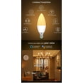 thumbnail image 4 of Bombilla LED candelabro inteligente, bombilla araña WiFi E12, compatible con Alexa y Google Home, blanco regulable 2700K-6500K y bombilla vela RGB, sincronización musical, 5W 400lm, 4 of 5
