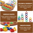 thumbnail image 4 of Children's Early Education Puzzle Color Recognition Geometric Shape Pairing Montessori Education Building Blocking Parent Child Interactive Sense System Board Game, 4 of 5