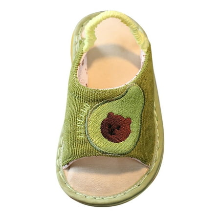 

ZRBYWB Toddler Sandals Children Linen Slippers Indoor Home Cotton And Linen Soft Sole Slippers