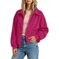 thumbnail image 5 of BUIGTTKLOP Corduroy Jackets for Women Full Zip up Long Sleeve Shirts Collared Casual Jackets Winter Clothes, 5 of 8