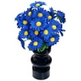 thumbnail image 2 of Outdoor Artificial Blue Floral Arrangements Silk Flowers for Indoor Outdoor Porch Patriotic Holiday Decorations 1 Pc Set, 2 of 8
