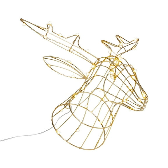 Bloomingdales Gold LED Wire Light Reindeer