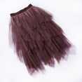 thumbnail image 3 of KOMOO Women's Mesh Skirt Irregular Elastic Tulle Bubble Skirt Flowy Mesh Layered Skirts, 3 of 7